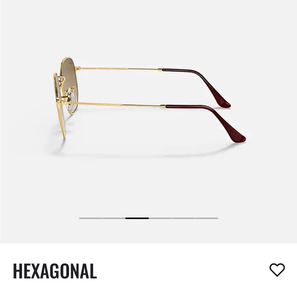 Ray-Ban Hexagonal Gold Sunglasses - Picture 3 of 8